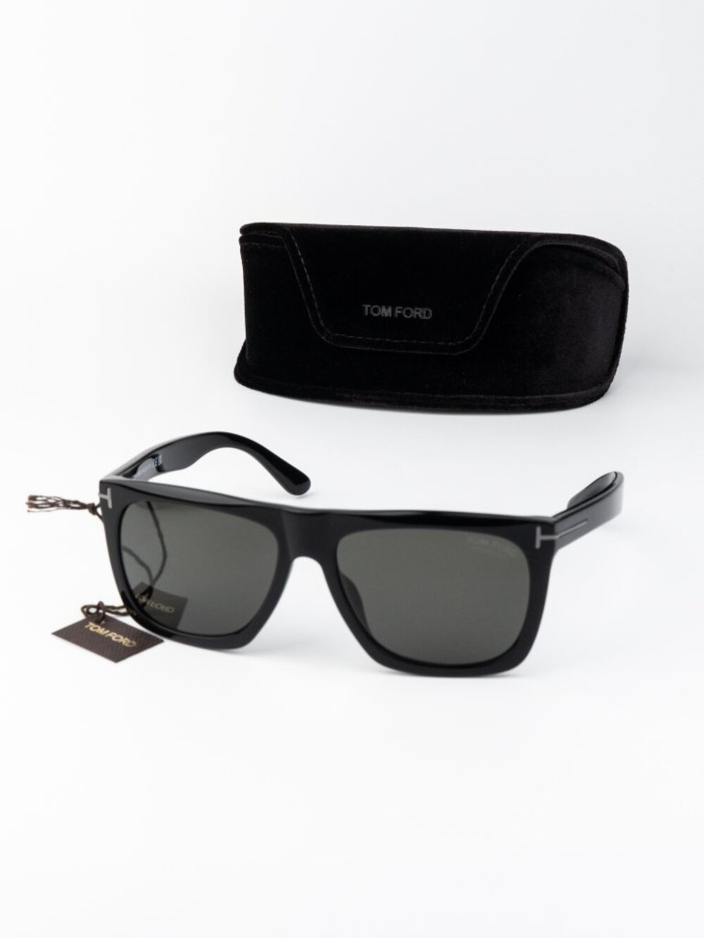 Tom Ford MORGAN Men Sunglasses Black Grey Polarized Square FT0513-N 01D